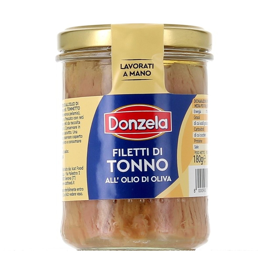 Filetti di Tonno all'Olio di Oliva 180 g Donzela in offerta da Carrefour