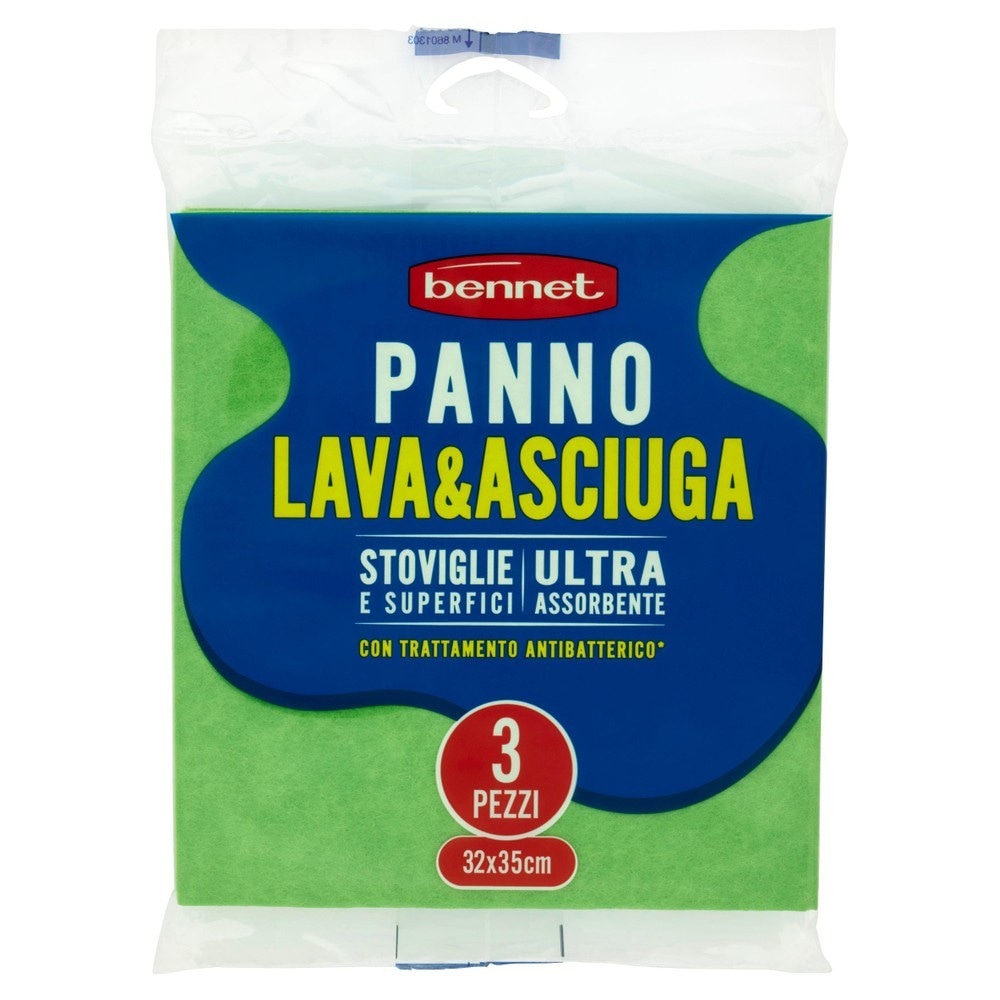Panno giallo Lava&Asciuga conf. da 3 Bennet in offerta da Bennet