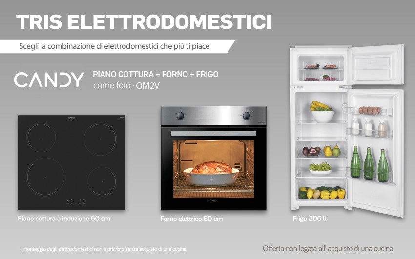 Tris con frigo 205 lt (cod. OM2V) 205 lt - Offerta nel negozio Mondo Covienza