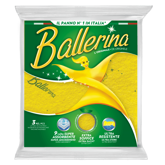 BALLERINA panno giallo 3 pz in offerta da Tigota
