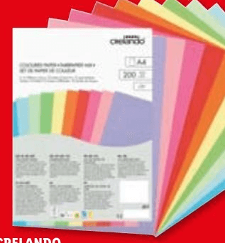 Carta colorata A4, 200 fogli in offerta da Lidl