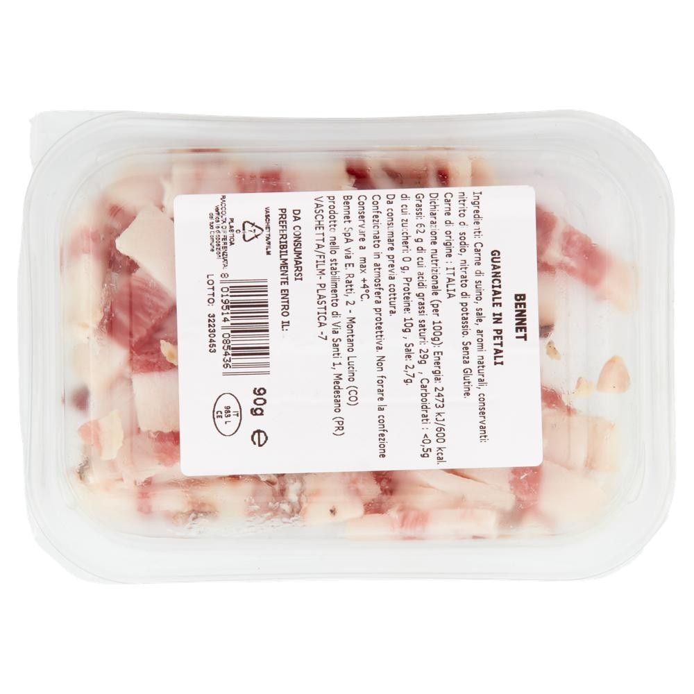 Guanciale o Pancetta Affumicata in Petali Bennet 90 g - Offerta nel negozio Bennet
