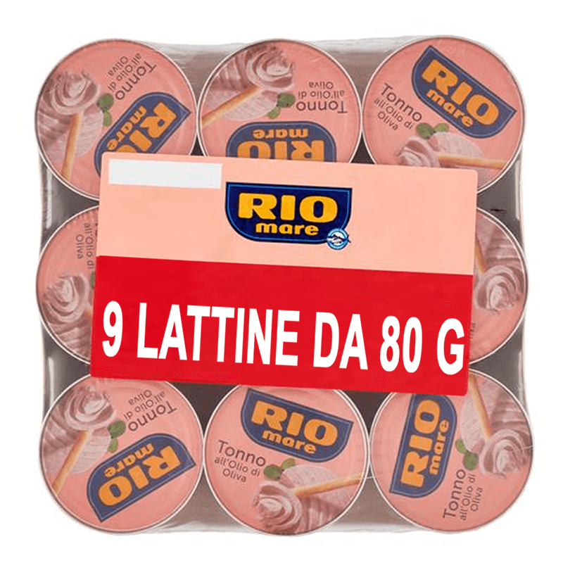 Tonno all'Olio di Oliva Rio Mare conf 9 pezzi da 80 g cad 720 g in offerta da Carrefour