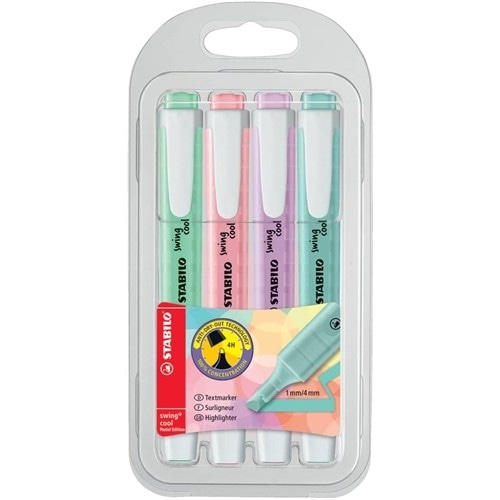 Stabilo Swing Cool Pastel evidenziatori conf. da 4 in offerta da Bennet