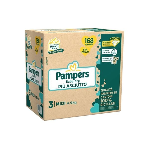 Pampers Baby-Dry pannolini esapacco in offerta da Esselunga