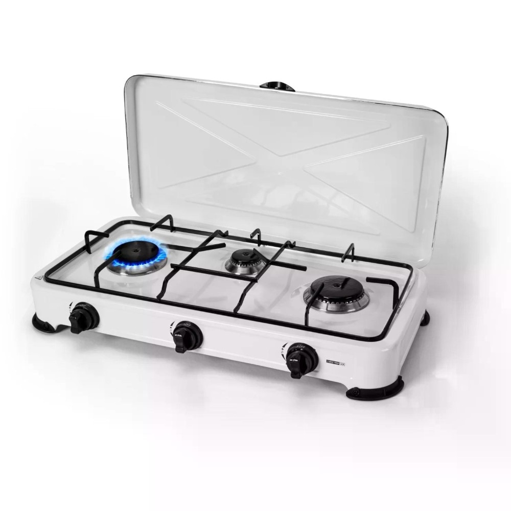 Fornello a gas 3 fuochi con coperchio - Offerta nel negozio Happy Casa