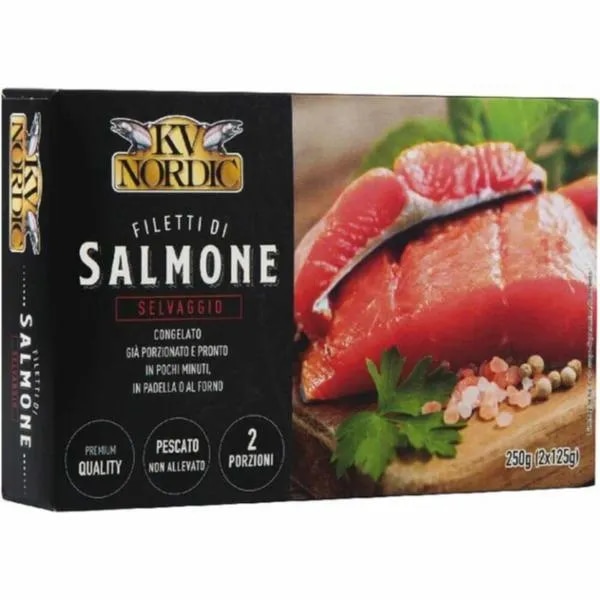 Filetto di tonno pinne gialle o filetto di salmone selvaggio surgelati 250 g in offerta da Iper La grande i
