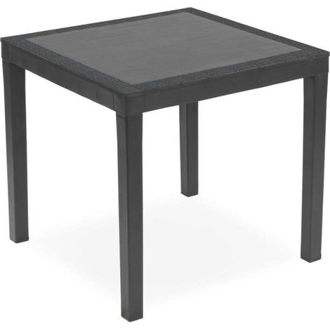 Tavolo in resina antracite 78x78x73 cm in offerta da Maury's