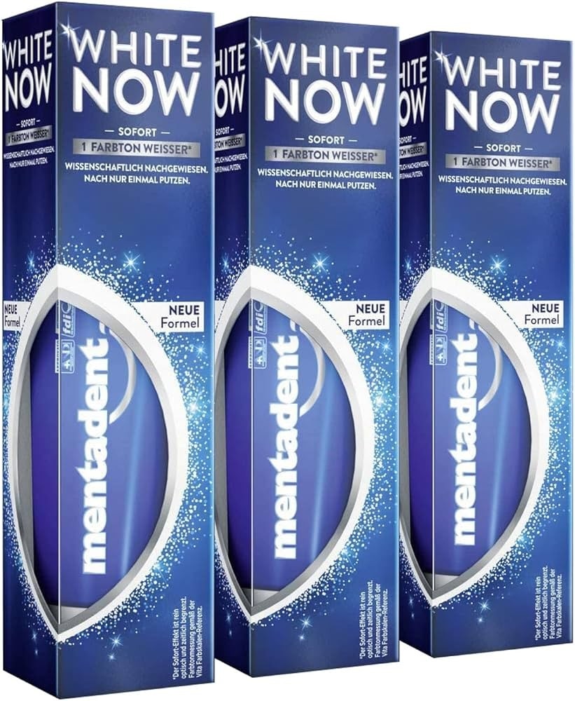 Dentifricio Mentadent conf. 3 pezzi, 225 ml in offerta da Carrefour