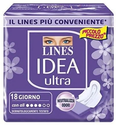 LINES Idea ultra assorbenti con ali 18-32 pezzi - Offerta nel negozio Dm