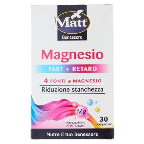Benessere Magnesio Fast + Retard 30 compresse, 34 g Matt in offerta da Bennet