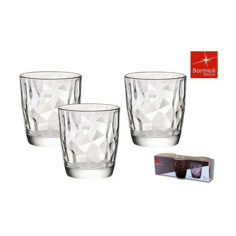 Bicchieri Acqua Trasparente 3 PZ Bormioli Diamond - Offerta nel negozio Maury's