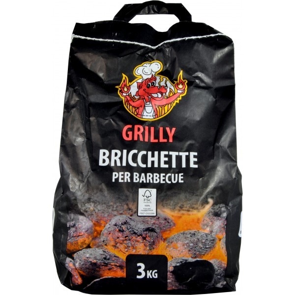 Bricchette per barbecue FSC Grilly 3 kg in offerta da Bennet