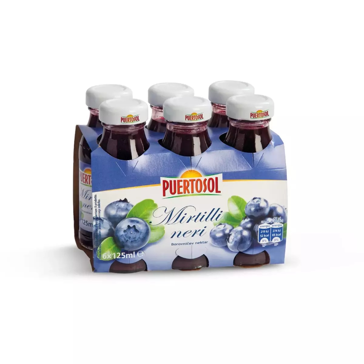 Puertosol nettare di mirtilli neri 6 x 125 ml in offerta da Eurospin