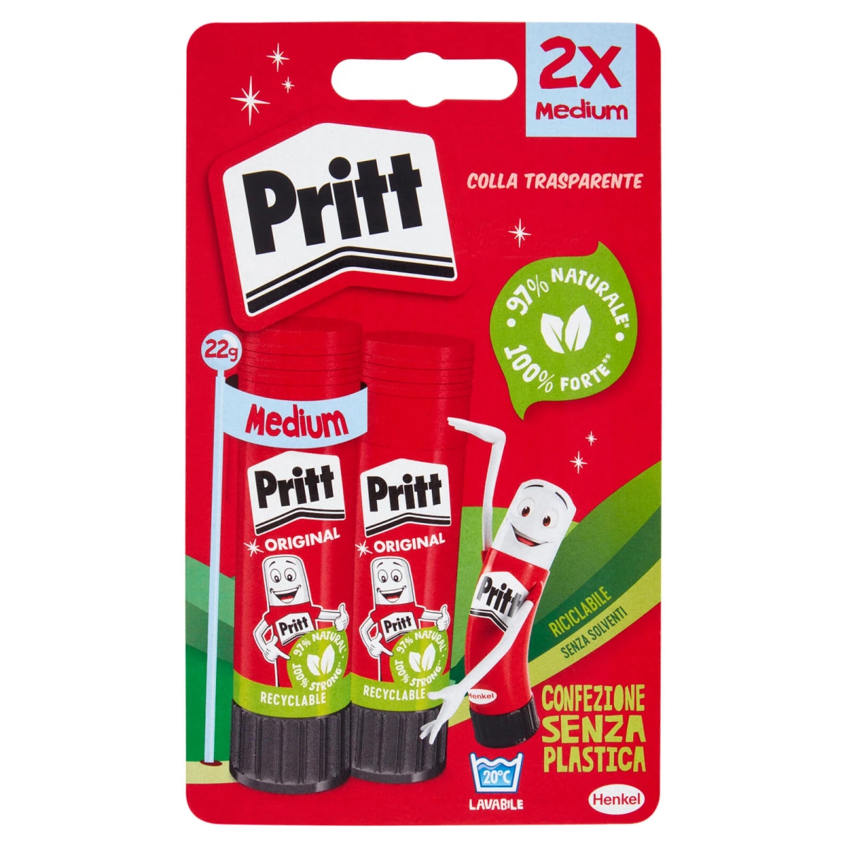 Pritt colla stick medium 2 x 22 g in offerta da Bennet