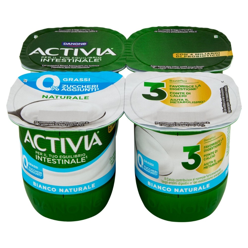 Yogurt 0% Grassi Activia conf 4 pezzi da 125 g cad in offerta da Carrefour