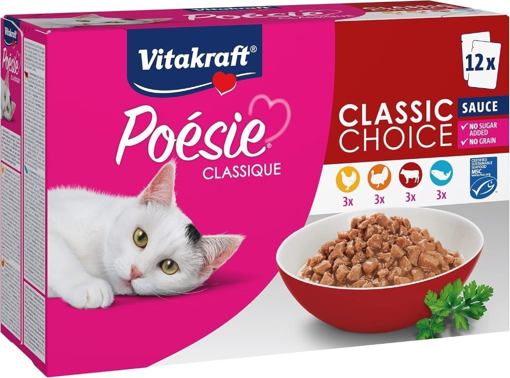 Alimento umido per gatti Poesie classiche conf. da 40, kg 3,4 Vitakraft in offerta da Bennet