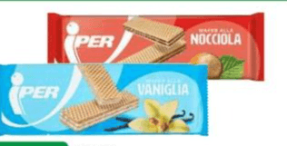 Wafer al cacao magro, nocciola o vaniglia 175 g Iper in offerta da Iper La grande i