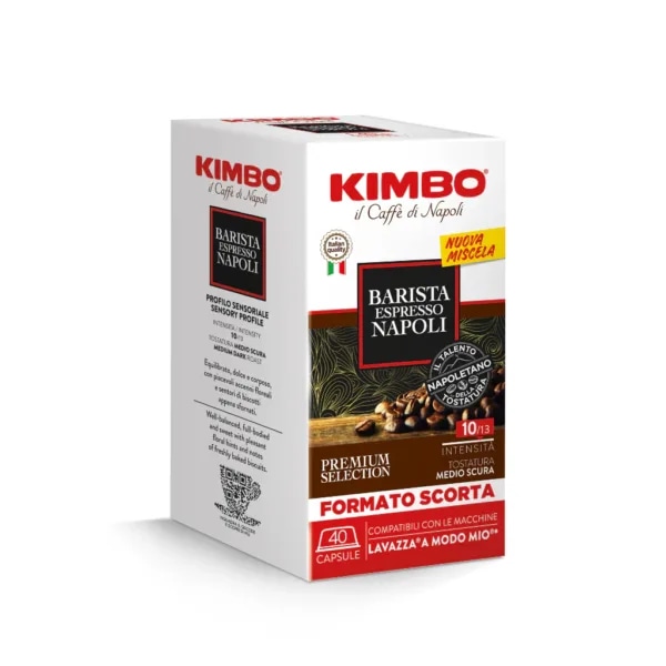 Capsule caffè compatibili Lavazza A Modo Mio macinato fresco o Barista Espresso Napoli 40 capsule Kimbo in offerta da Iper La grande i