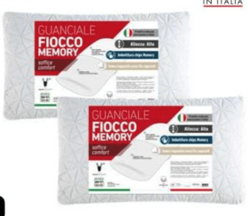 Guanciale fiocco memory 2 pezzi in offerta da Iper La grande i