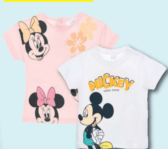 T-shirt Baby Personaggi Assortiti 6-24 mesi - Offerta nel negozio Carrefour