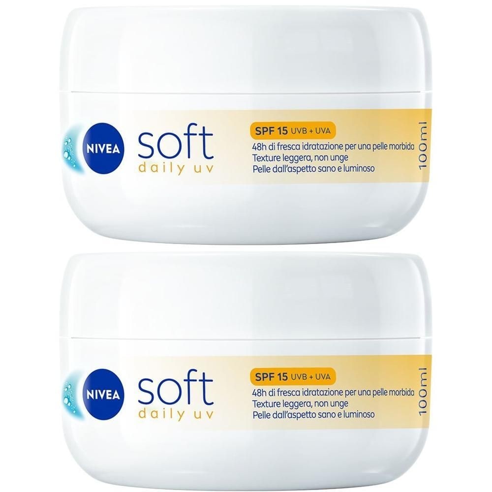 Nivea soft daily uv crema corpo, viso e mani SPF 15 100 ml in offerta da Dm