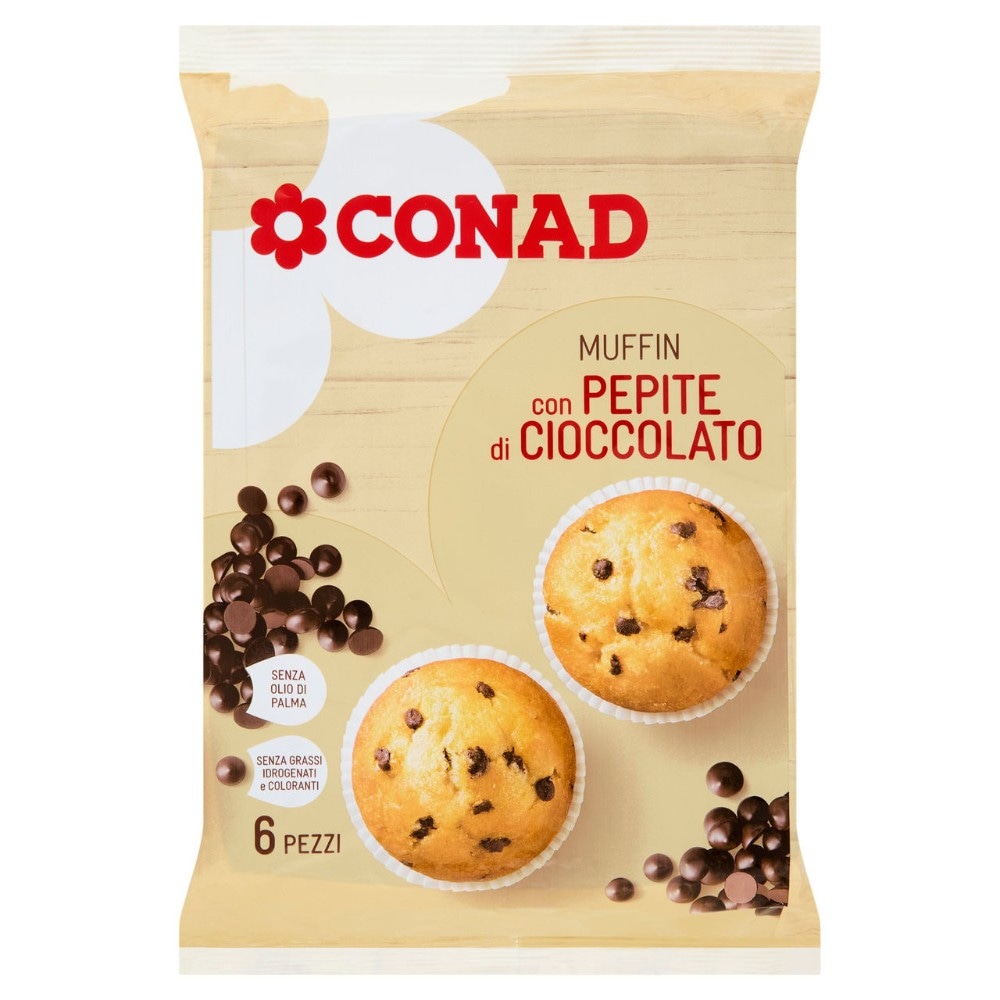 Muffin con gocce di cioccolato conf. 6 pezzi 252 g Iper in offerta da Iper La grande i