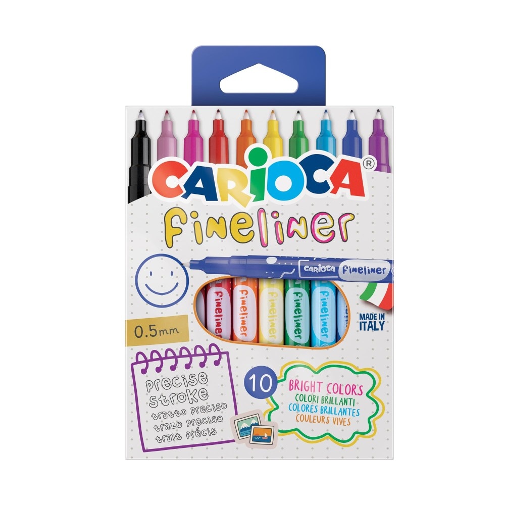 Carioca pennarelli fineliner 10 pezzi in offerta da Coop