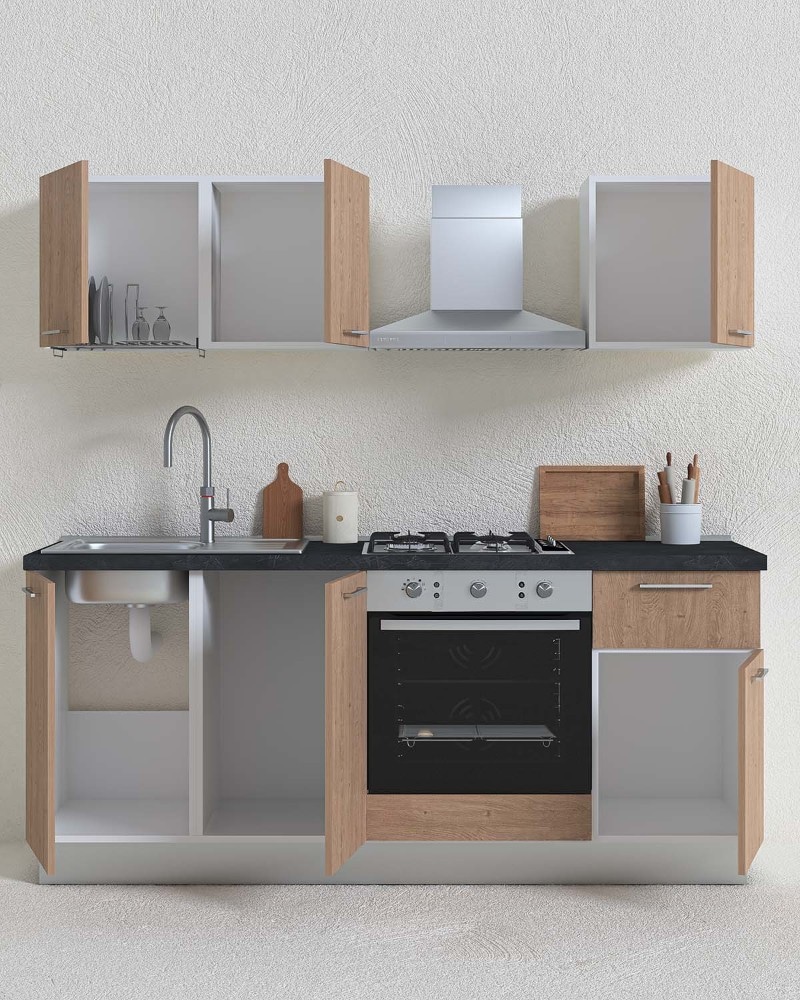 Cucina Athena 195 cm 195x60x216h - Offerta nel negozio Mondo Covienza