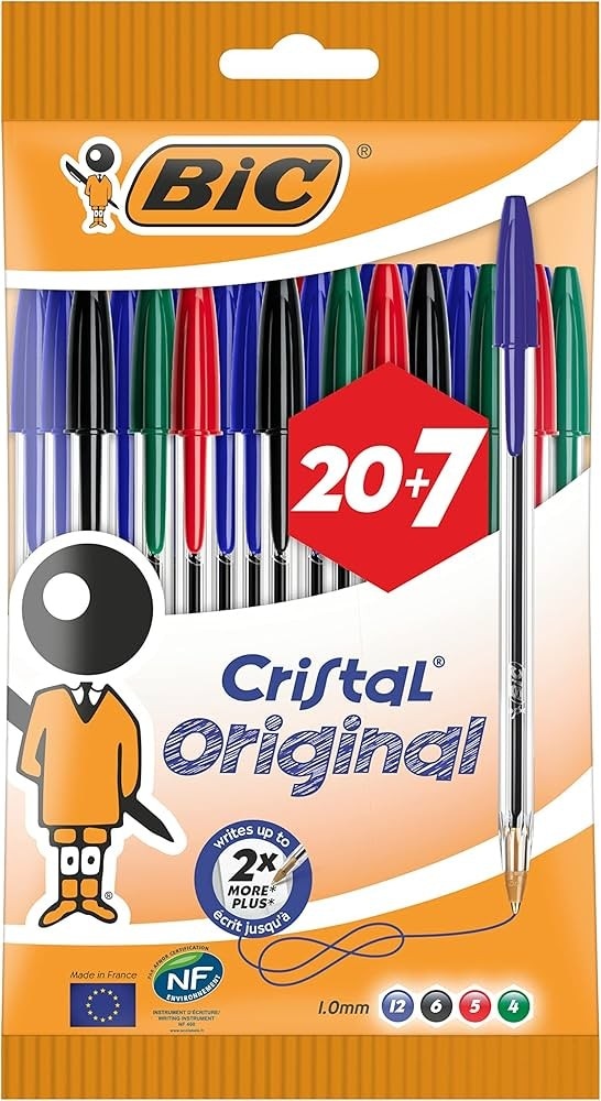 Penne a sfera Bic Cristal 27 pezzi in offerta da Il Gigante