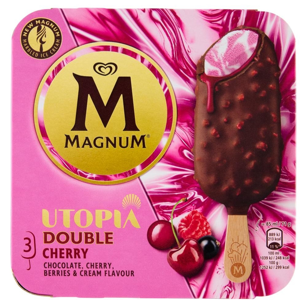 Magnum Le Pistache / Utopia Double Cherry Conf. 3 pz, 208 g in offerta da Carrefour