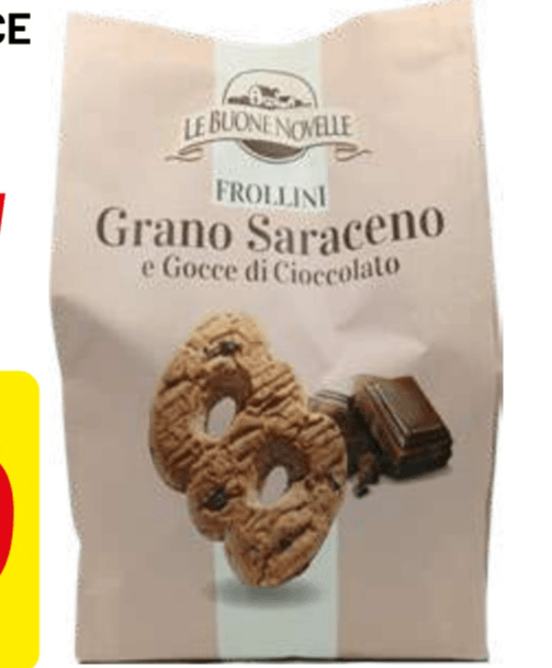 Le Buone Novelle Frollini Grano Saraceno e Gocce di Cioccolato 700 g in offerta da Dpiù