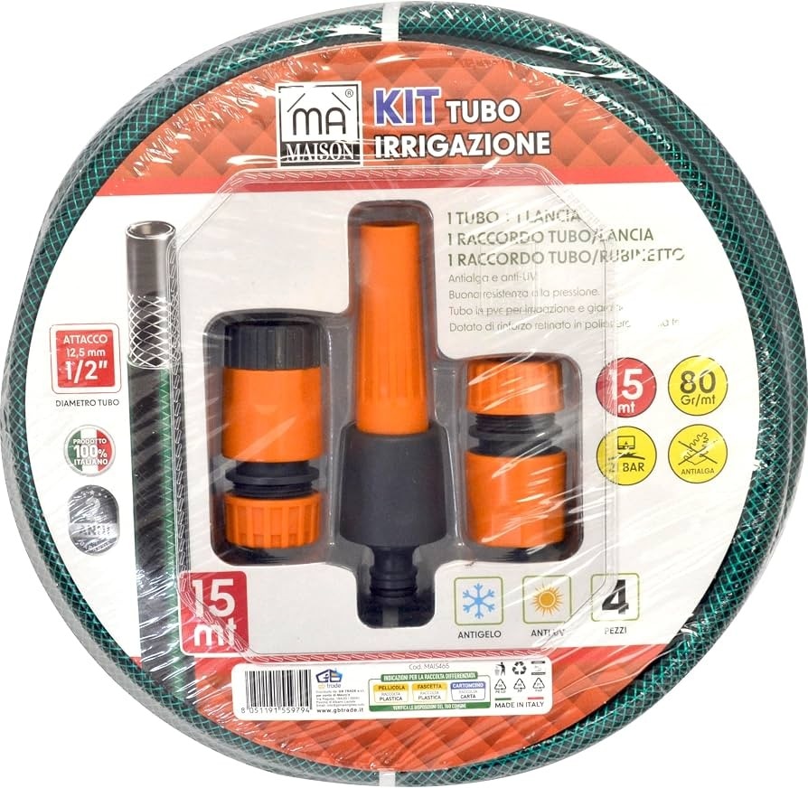Ma Maison kit tubo irrigazione 1/2" 15MT 5PZ in offerta da Maury's