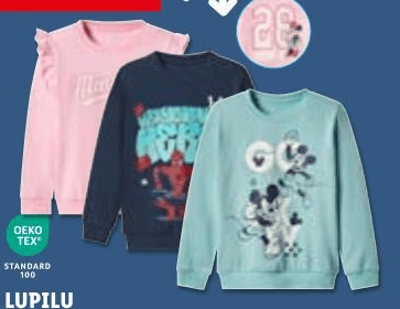 Lupilu felpa da bambini in offerta da Lidl