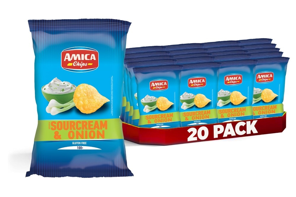 Patatine sour cream & onion 100 g Amica Chips in offerta da ALDI