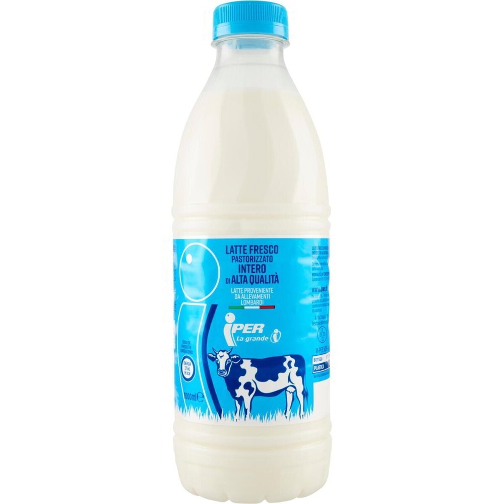 Latte fresco pastorizzato intero di Alta Qualità 1 l Iper in offerta da Iper La grande i