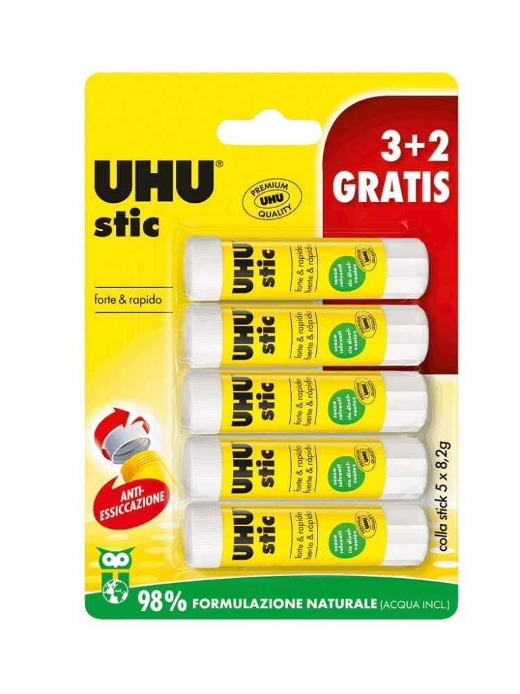 UHU colla stick 5 x 8,2 g in offerta da Bennet