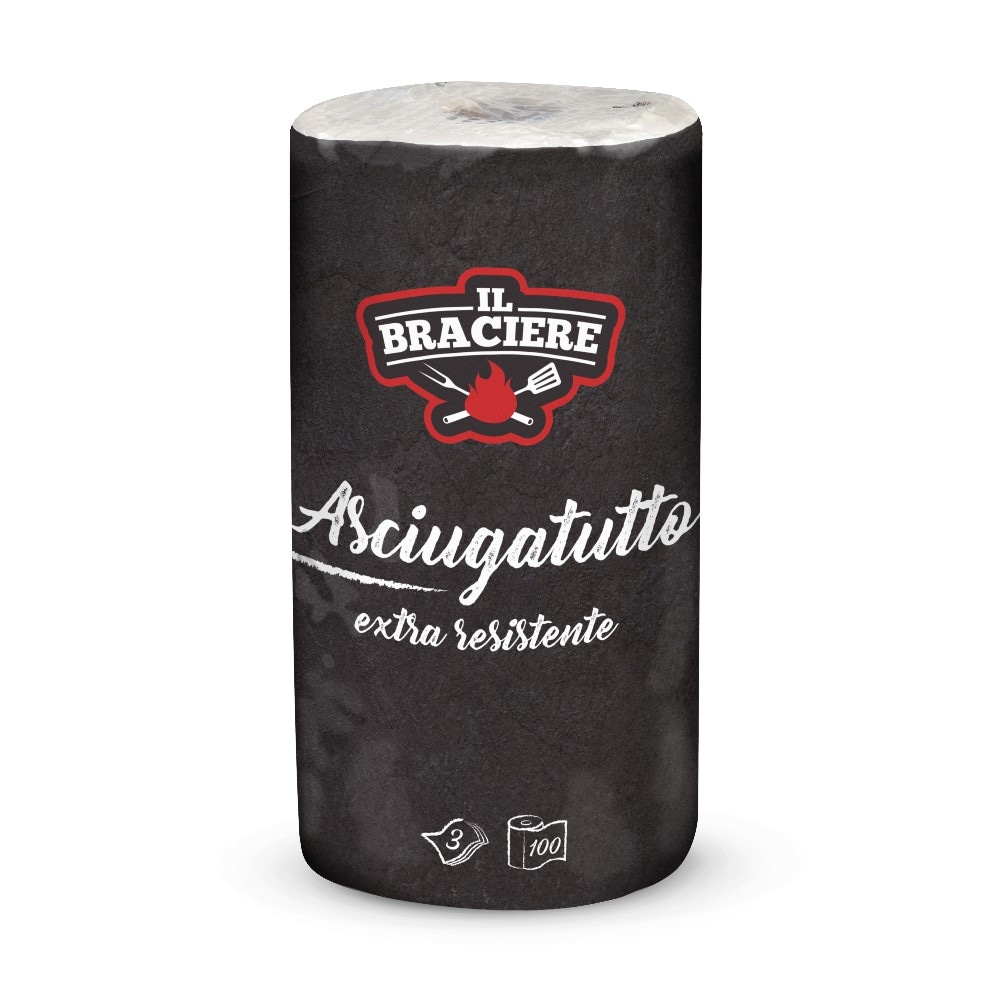 Asciugatutto Extra Resistente 3 veli, 100 strappi Il Braciere - Offerta nel negozio Eurospin