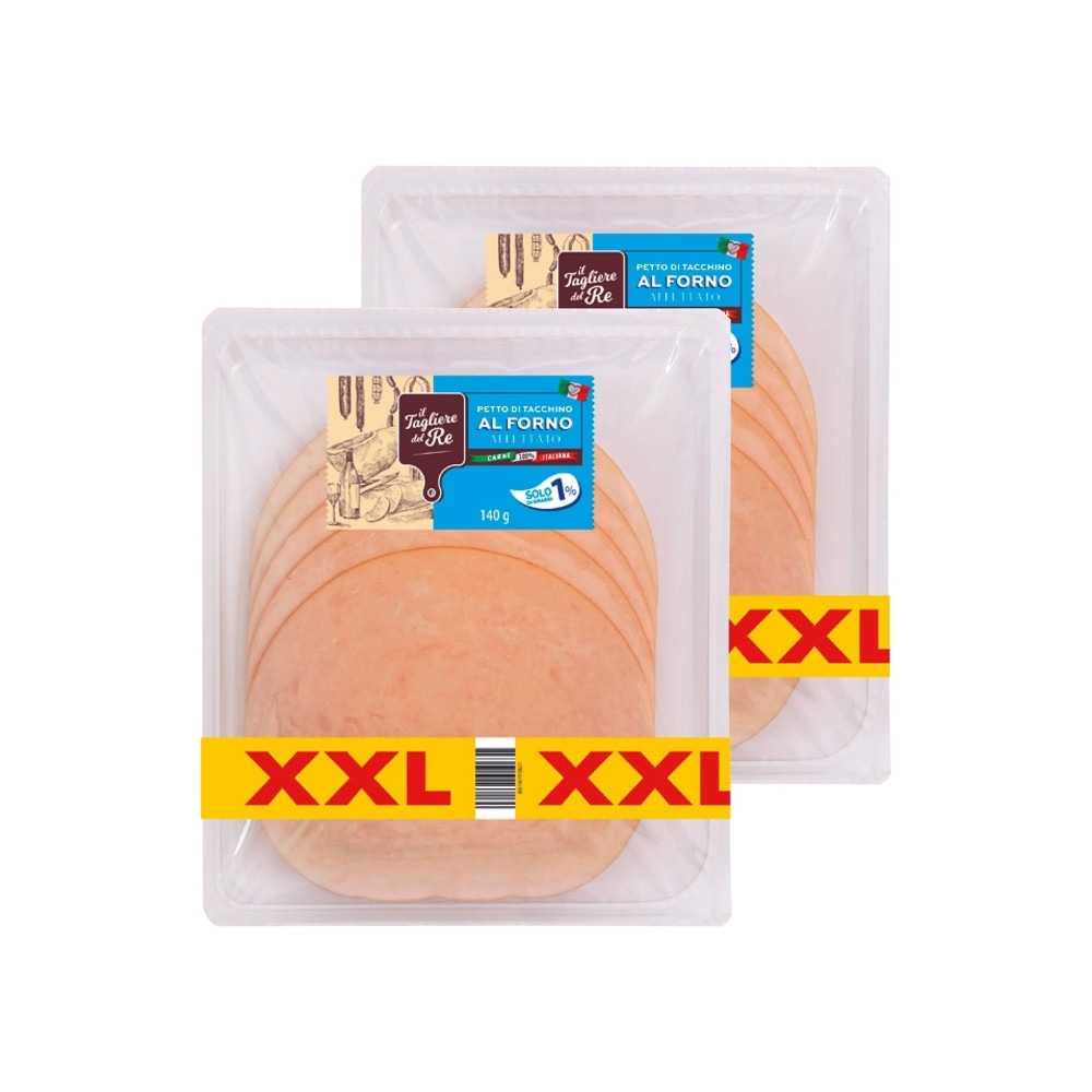 Petto di tacchino arrosto XXL 2 x 140 g Il Tagliere del Re in offerta da ALDI