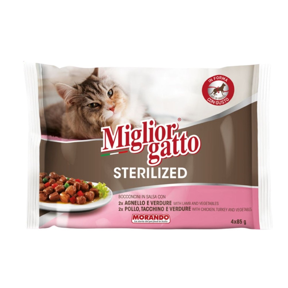 Miglior gatto bocconcini sterilizzati 4x85 g MORANDO in offerta da Maury's