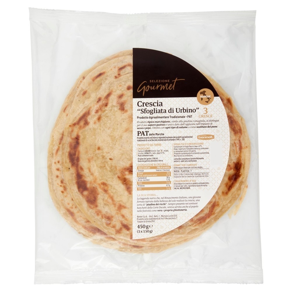 Crescia Selezione Gourmet conf. da 3, 450 g Bennet - Offerta nel negozio Bennet