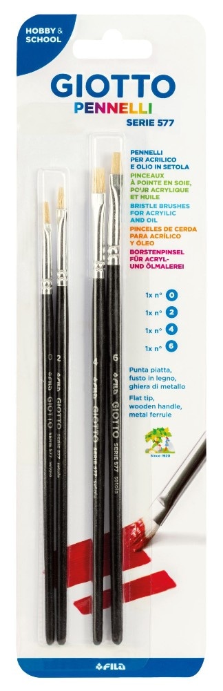 Pennelli Giotto serie 577 4 pezzi in offerta da Il Gigante