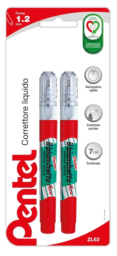 Pentel correttori liquidi a penna il Bianchetto 2 pezzi in offerta da Iper La grande i
