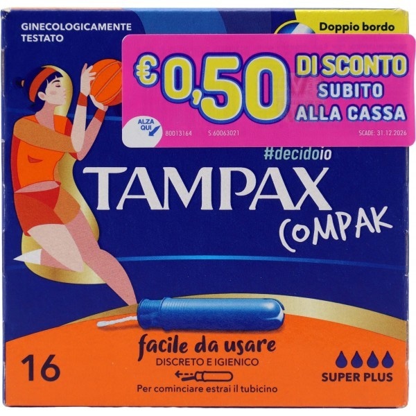 Tampax Compax assorbenti interni Conf. 16 pezzi in offerta da Carrefour