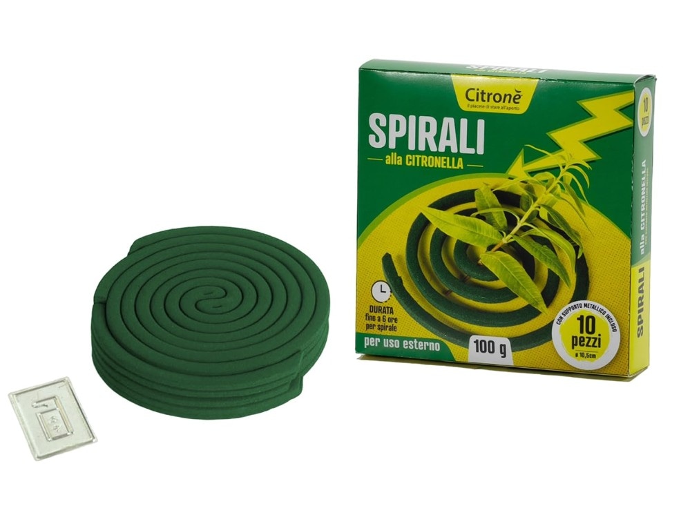 Spirali antizanzare alla citronella 10 pezzi - Offerta nel negozio Happy Casa