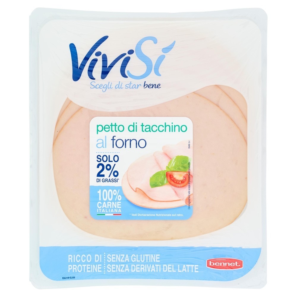 Petto di Tacchino o Pollo o Prosciutto Cotto Bennet ViviSì 100 g in offerta da Bennet