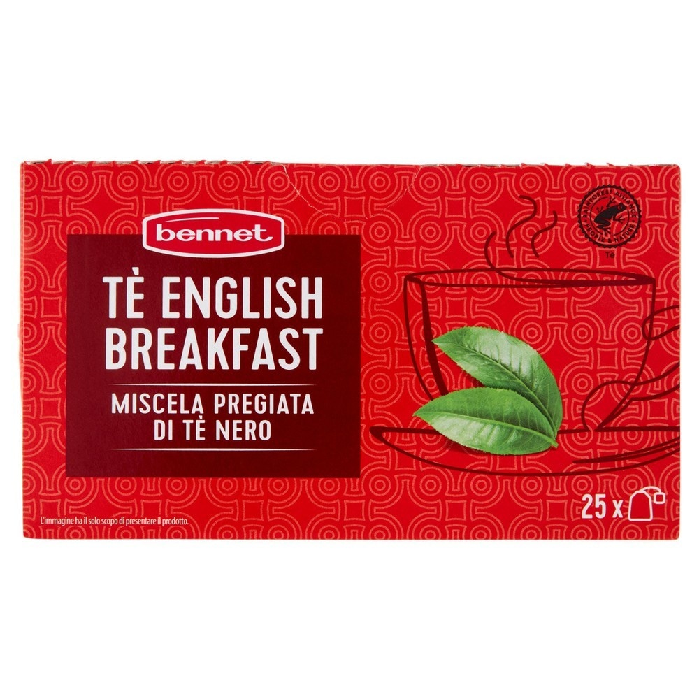 Tè English Breakfast o Earl Grey Bennet conf. da 25 filtri - Offerta nel negozio Bennet