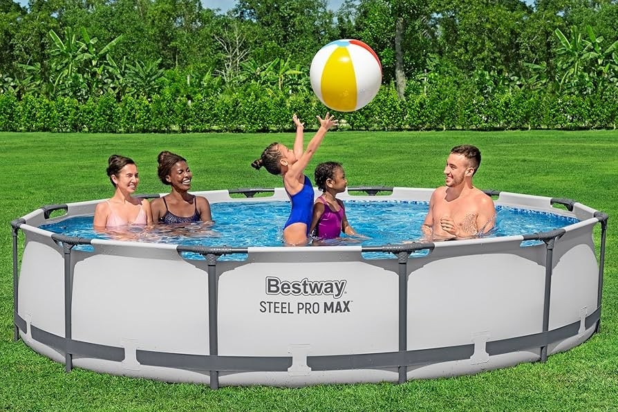 Piscina Steel Pro Max con Pompa Filtrante Bestway - Offerta nel negozio Happy Casa