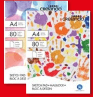 Blocco da disegno A4, 80 fogli crelando in offerta da Lidl