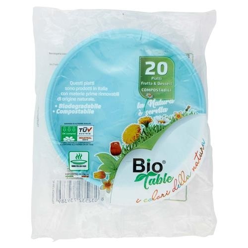 Piatti Biotable 20 pezzi in offerta da Esselunga